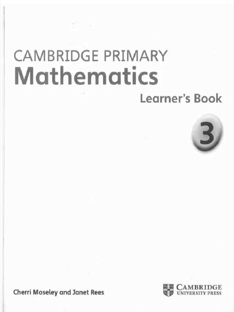 PDF Cambridge Primary Mathematics Learner S Book 3 Compress | PDF
