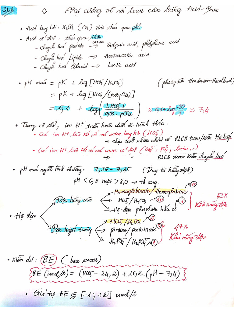 Tự Học SLB - RLCB Acid-Base | PDF