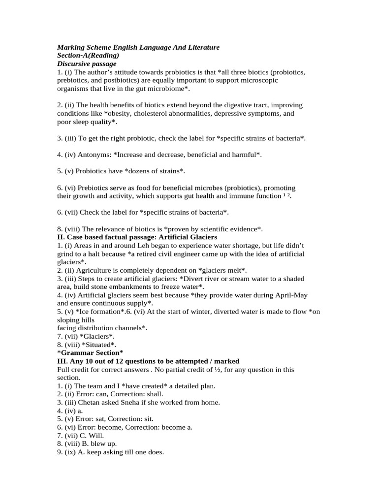 Practice Paper Answer Key | PDF | Probiotic | Gastrointestinal Tract