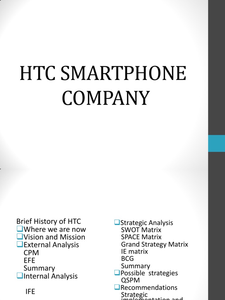 SM Presentation On HTC | PDF | Htc | Smartphone