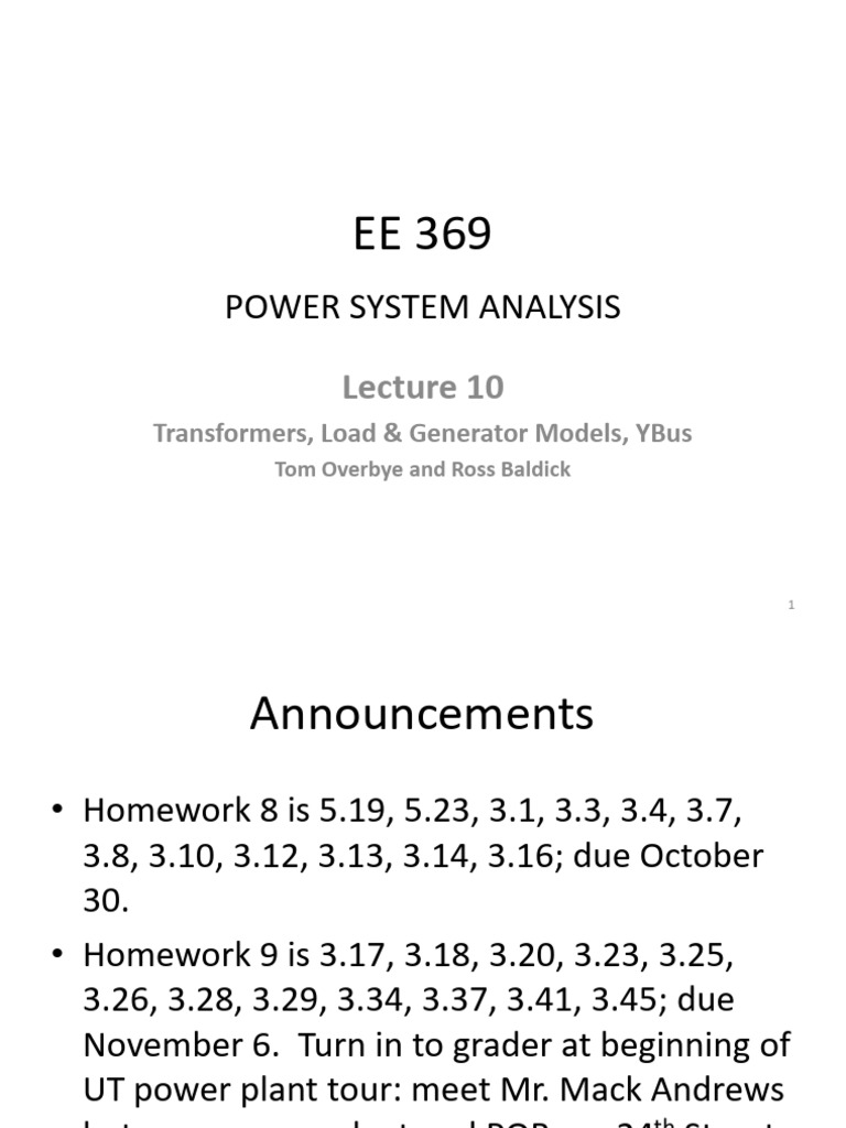 Lecture_10 | PDF | Transformer | Electric Generator