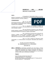 Decreto 2586-ME-2009 Ministerio de Educación de La Provincia de San Luis