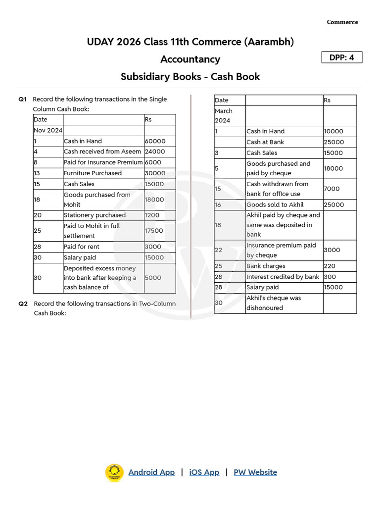 686e027fdc98570fc1210a3f - ## - Subsidiary Books - Cash Book - DPP 04 ...