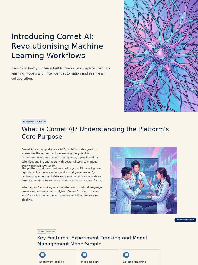 Introducing Comet AI Revolutionising Machine Learning Workflows | PDF ...
