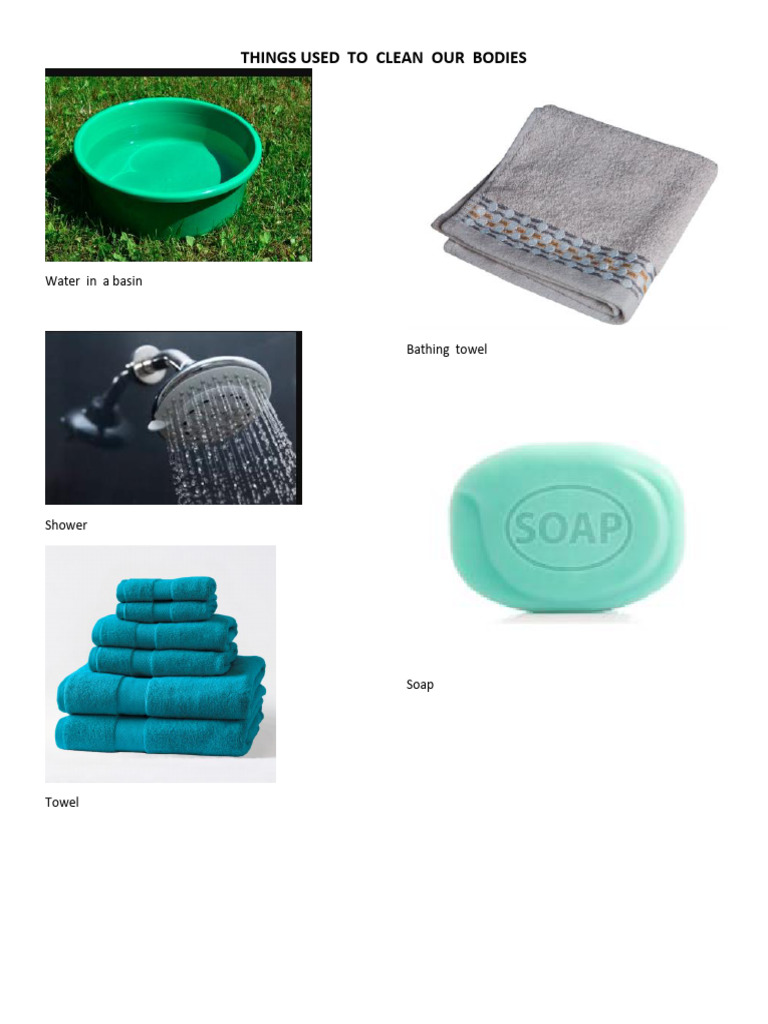 Things Used To Clean Our Bodies | PDF