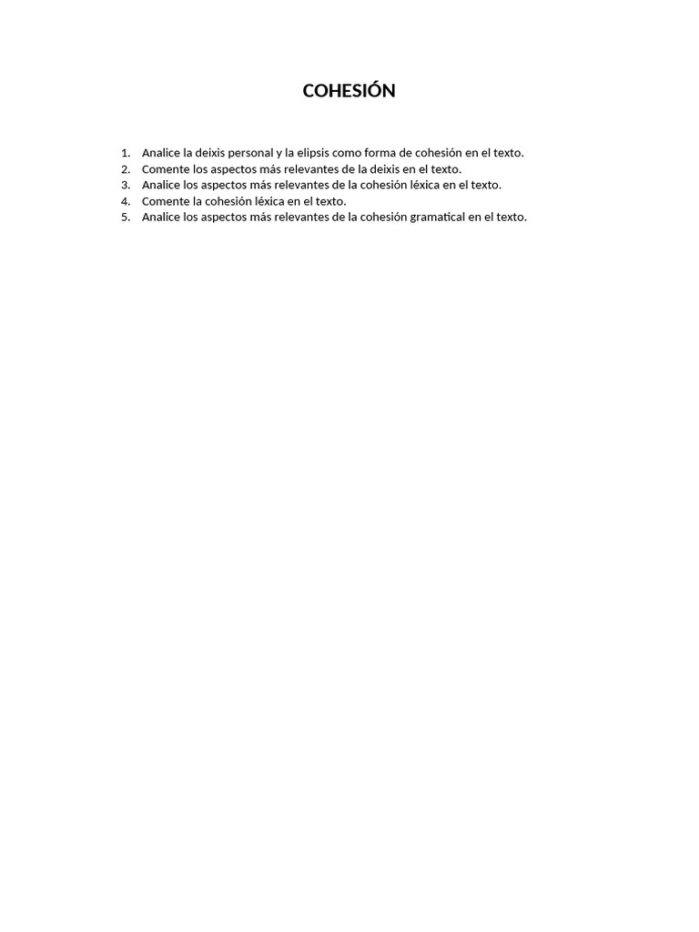 Cohesión | PDF