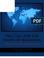 Saleh as Saleh the Call for the Unity of Religions a False and Dangerous Call