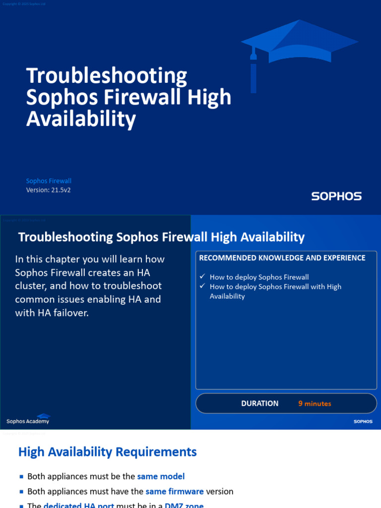 FW7020 21.5v2 Troubleshooting Sophos Firewall High Availability | PDF ...