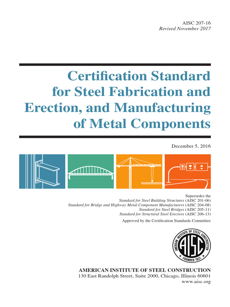 Certification Standard For Steel Fabrication and Erection and ...