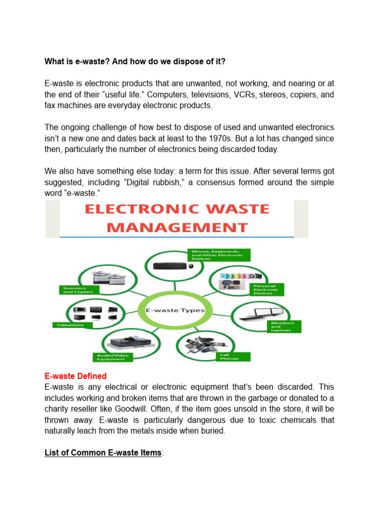 E Waste | PDF