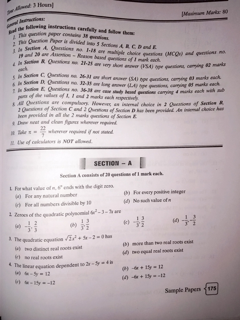 X Sample Paper 11 Jan 2026 | PDF