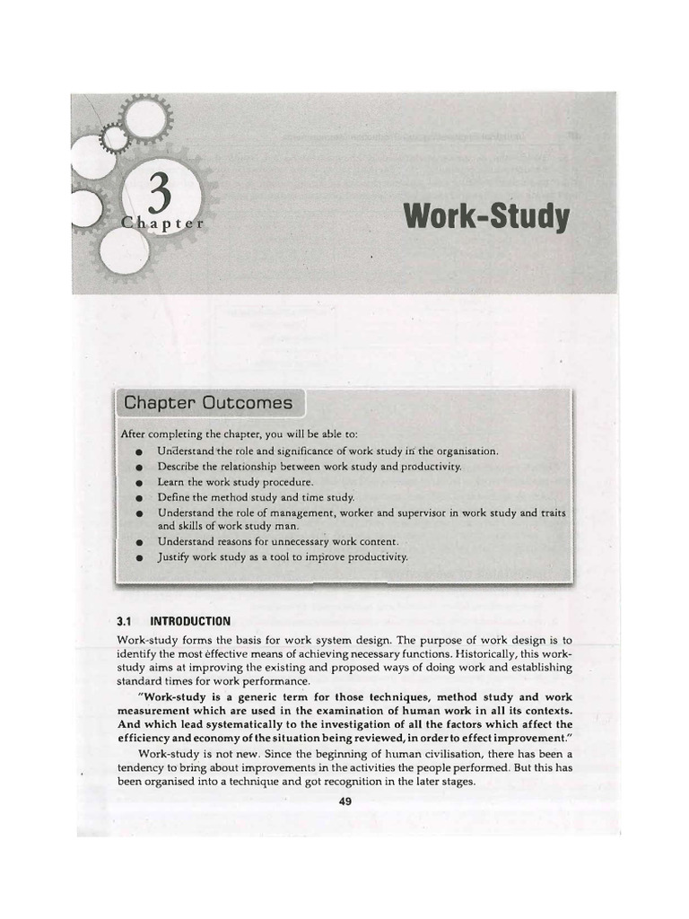 Unit 1 - Work Study | PDF