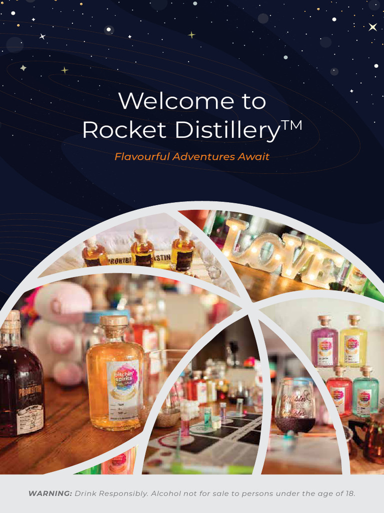 Rocket Distillery Brochure 2025 | PDF | Gin | Alcoholic Beverages