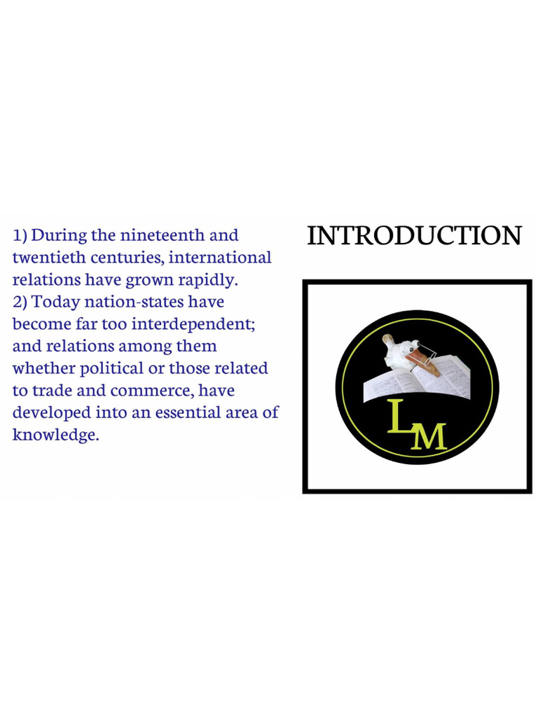 International Relations Part - I | PDF