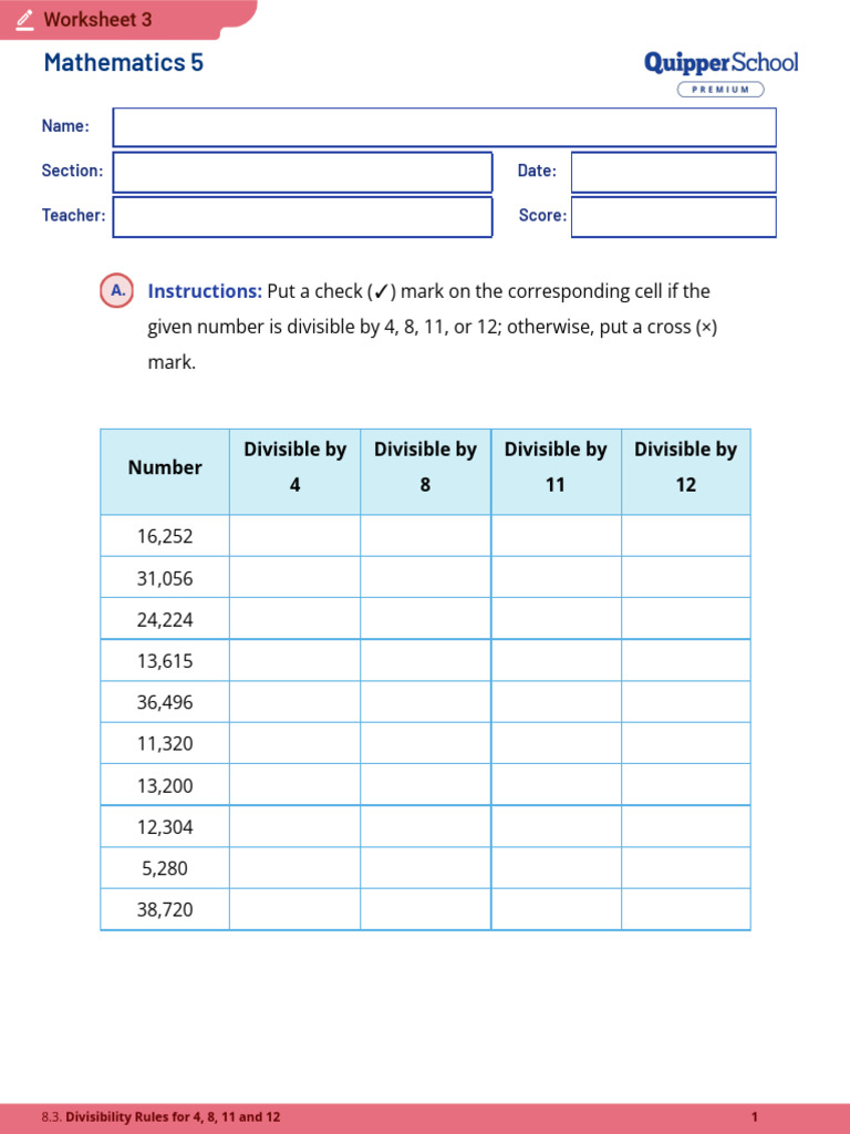 Mathematics 5: Instructions | PDF