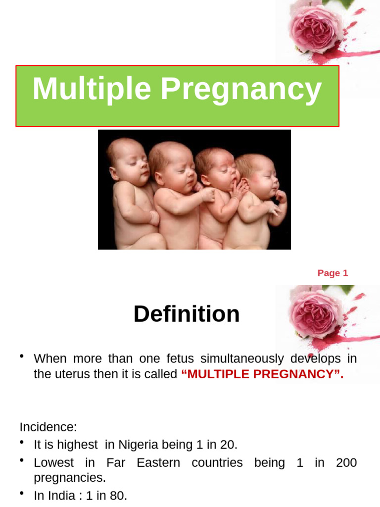 Multiple Pregnancy Final | PDF | Multiple Births | Twin