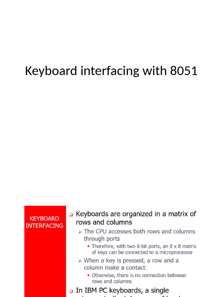 Keypad Interface | PDF