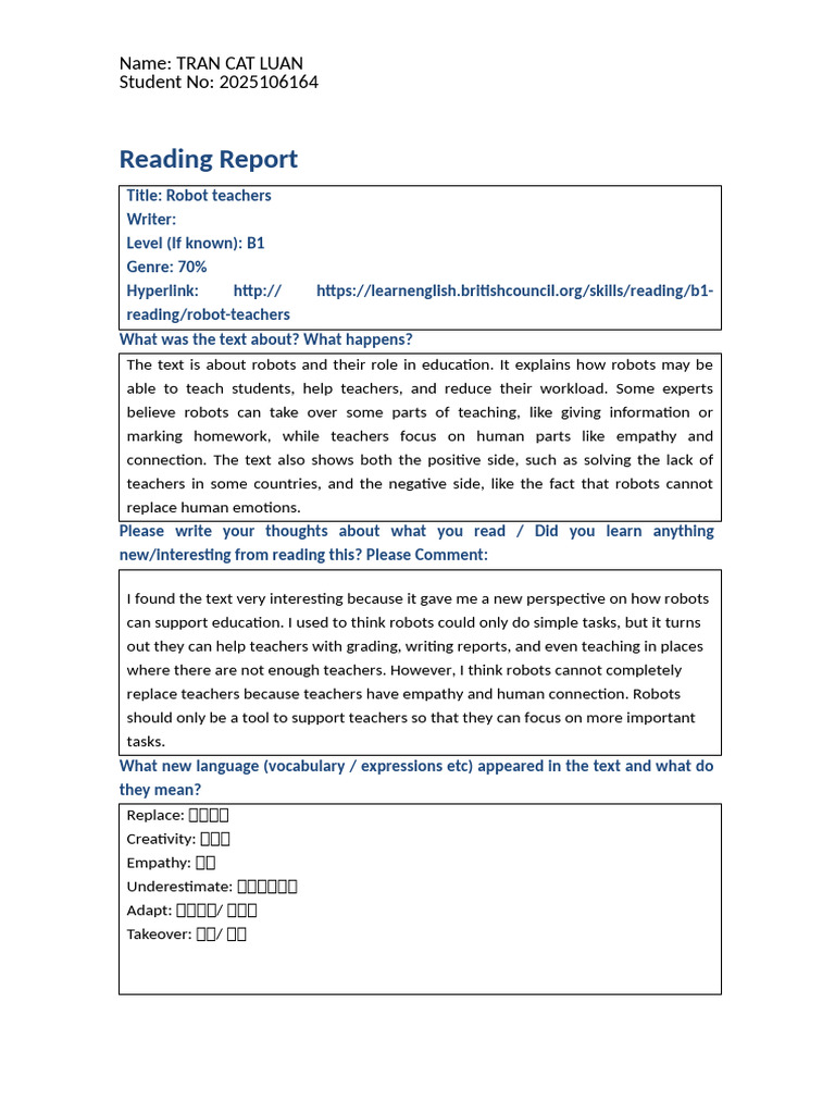 Reading Report 7 | PDF
