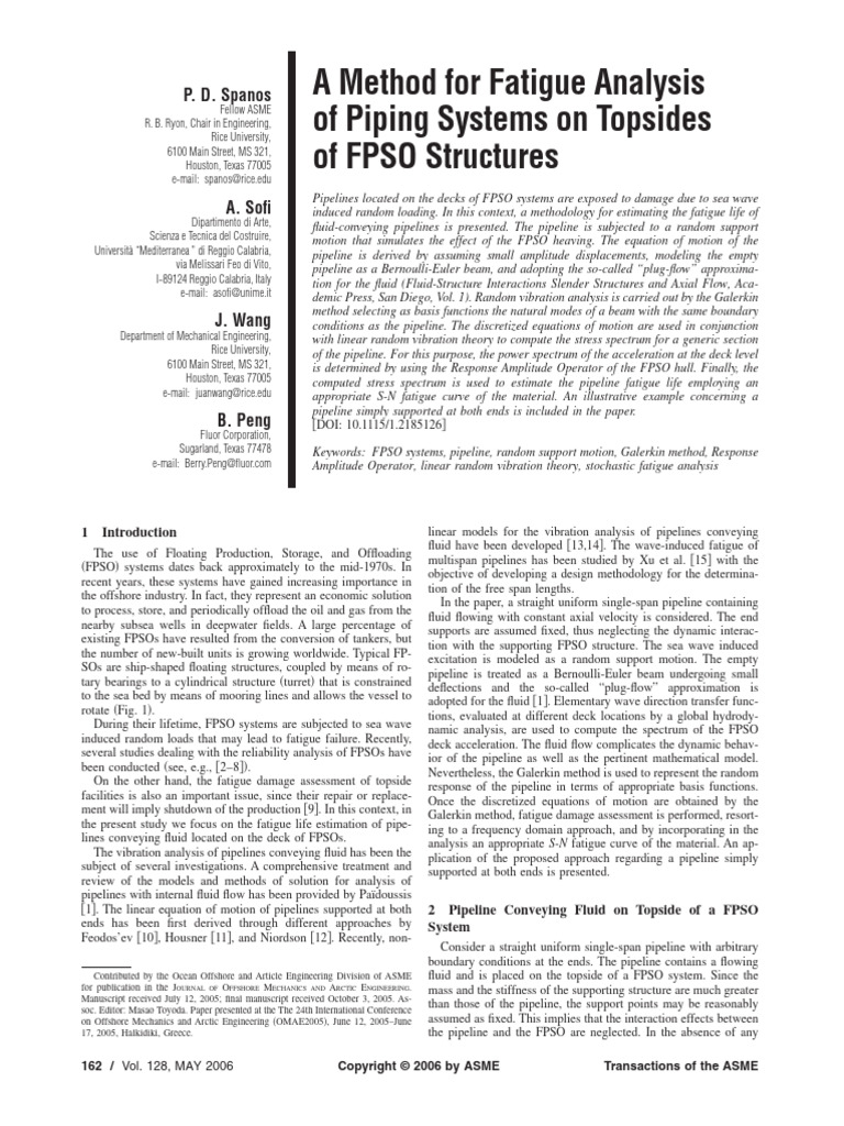 A Method For Fatigue Analysis | PDF | Spectral Density | Waves