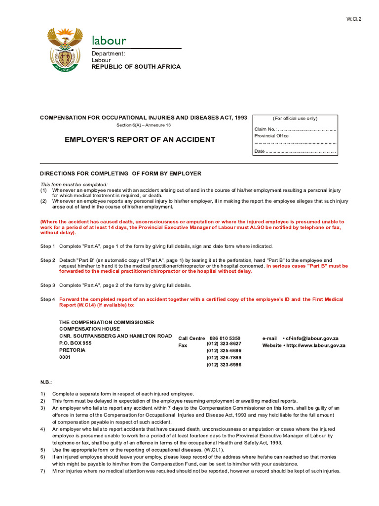 Accident Report Form - W.ci | PDF