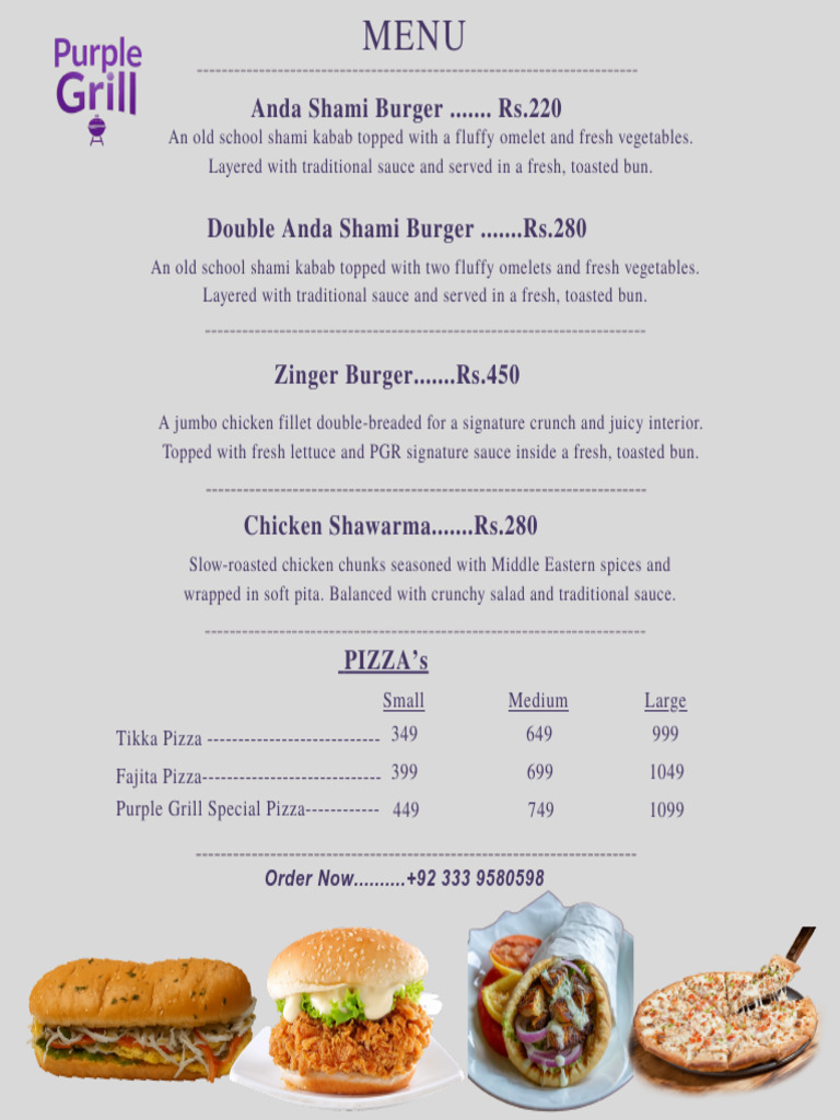 Revised Menu PGR | PDF