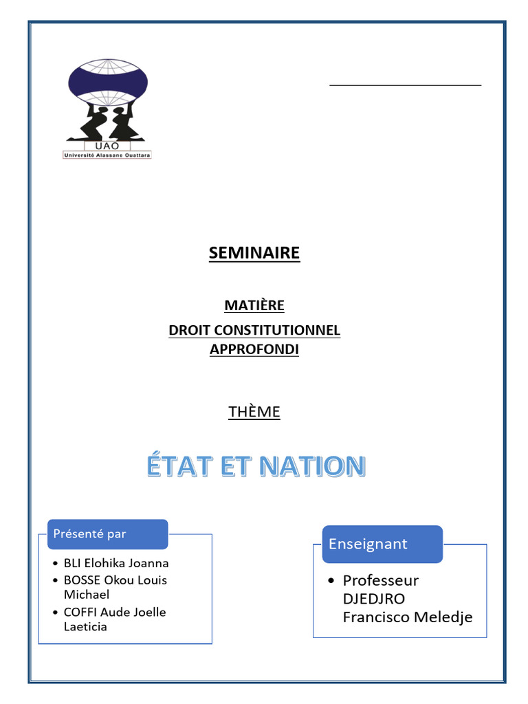 Etat Et Nation | PDF | Nation | État