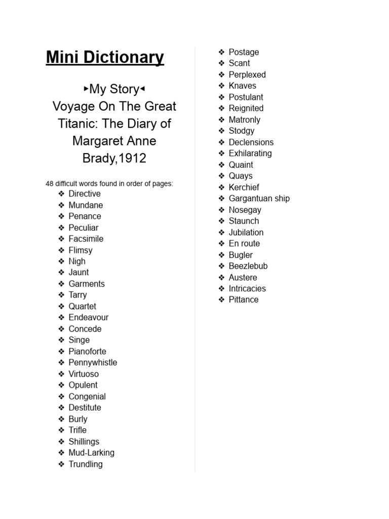 Mini Dictionary | PDF