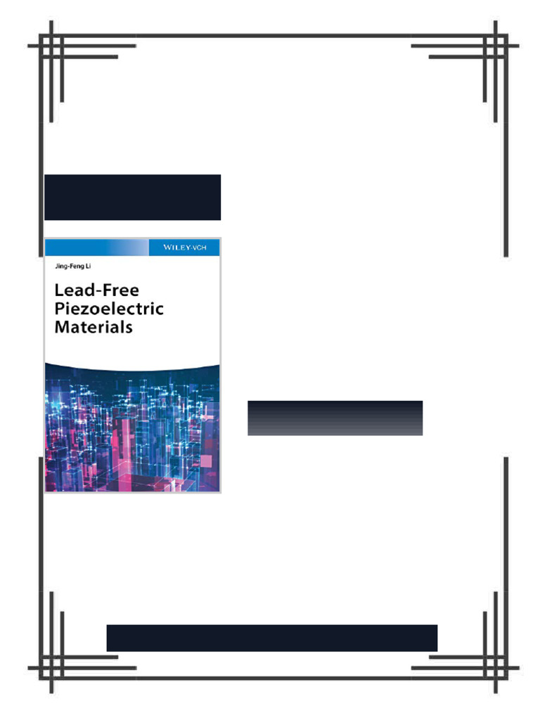 Lead Free Piezoelectric Materials 1st Edition Jing Feng Li eBook latest ...