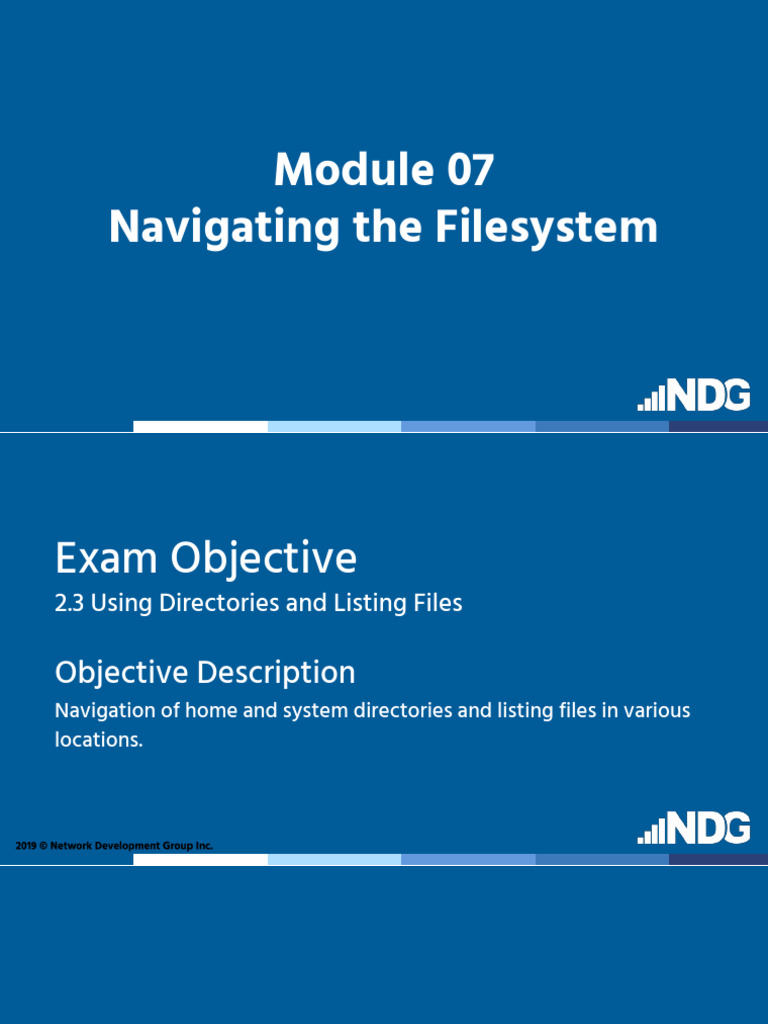 Module 7 | PDF | Directory (Computing) | Computer File