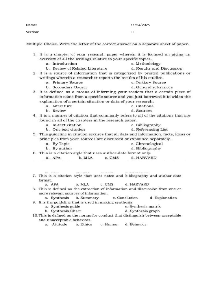 III Activity 6 - Long | PDF