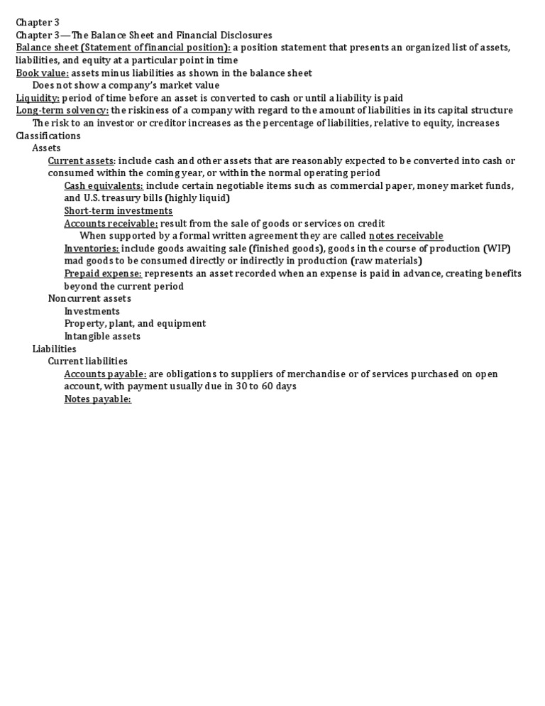 Understanding Balance Sheets and Disclosures | PDF | Balance Sheet | Money