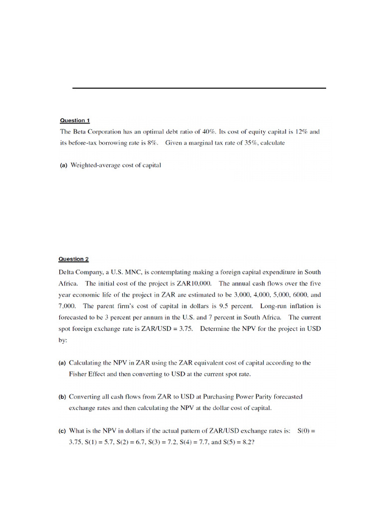 FINA2383 Tutorial 10 Answer | PDF