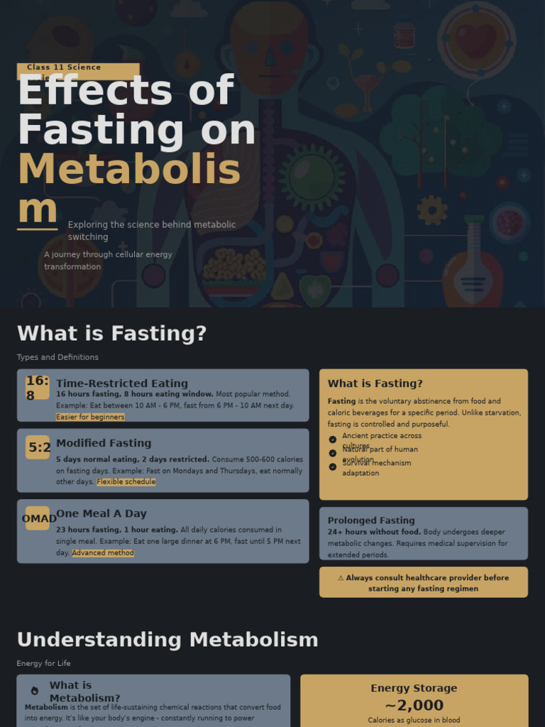 Effects of Fasting on Metabolism 2 | PDF | Glycogen | Fat