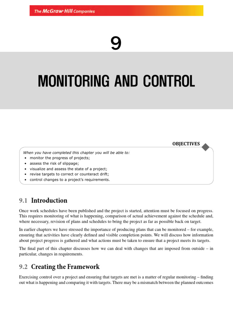 9 - Monitoring and Control | PDF | Project Management