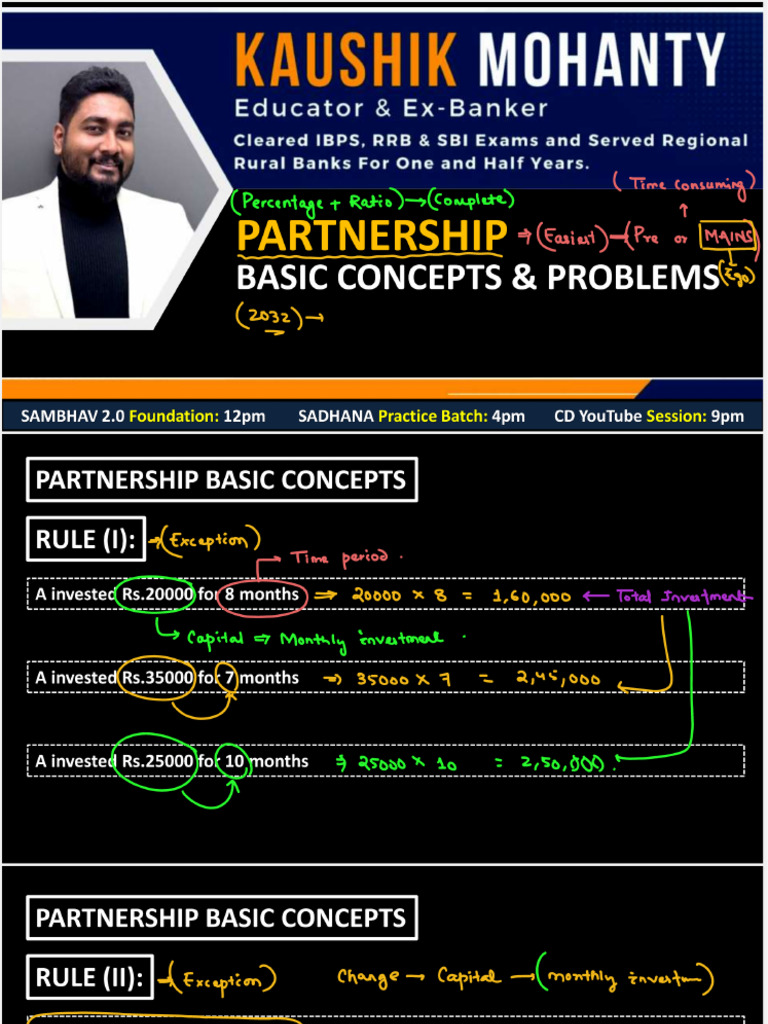 Partnership Basic Concepts & Problems (Sol) 1 | PDF