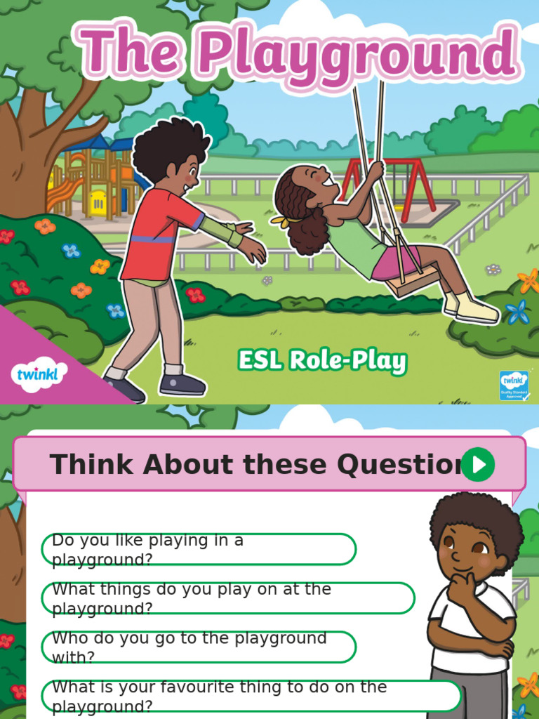 T 1700811754 Esl Role Play The Playground PPT Kids A1 Ver 1 | PDF ...