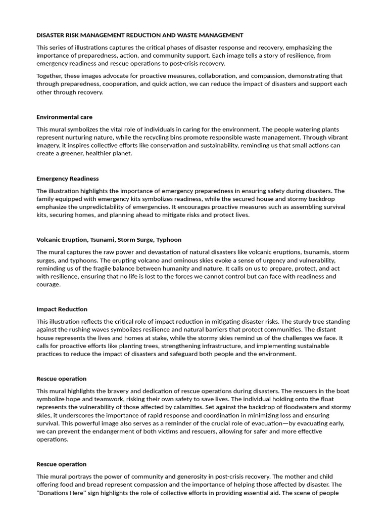 Disaster Risk Management Reduction and Waste Management | PDF ...