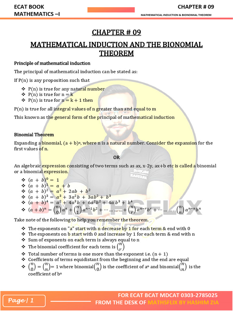 Binomial Theorem | PDF | Mathematical Analysis | Arithmetic