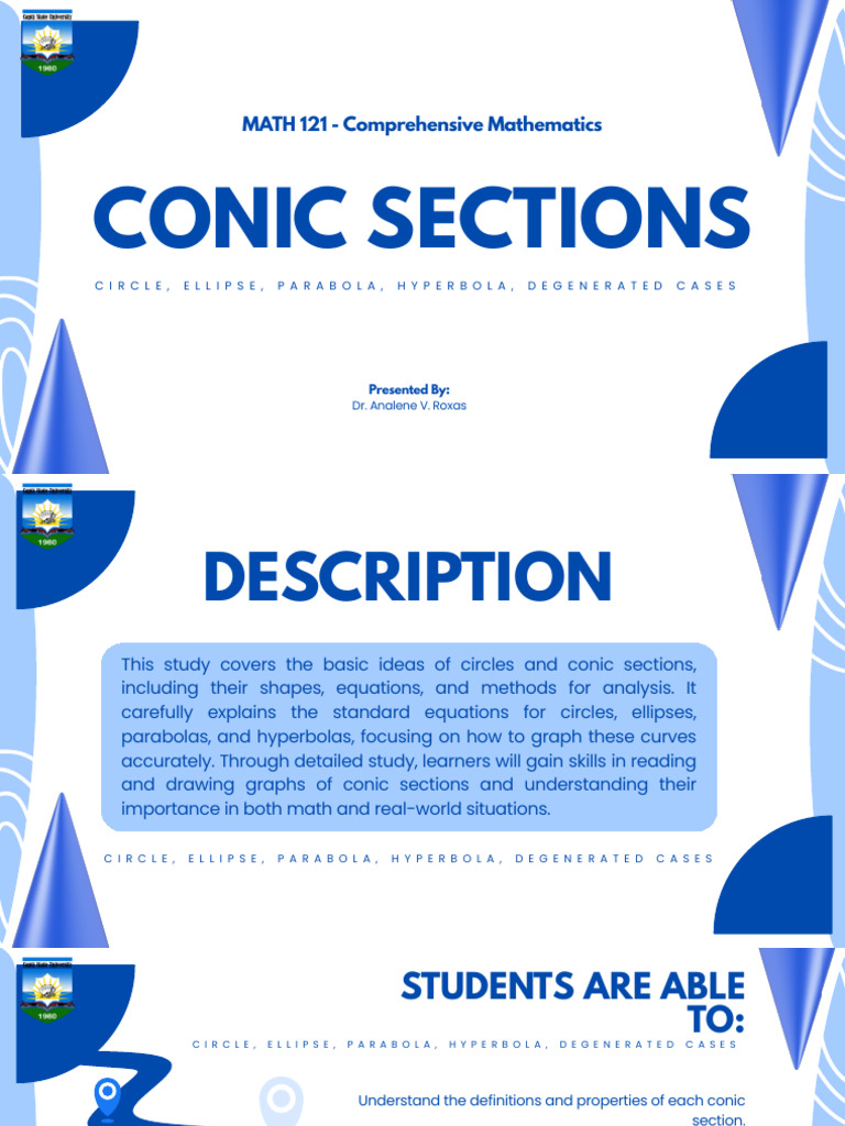 Chapter 1 Conic Sections | PDF | Ellipse | Circle