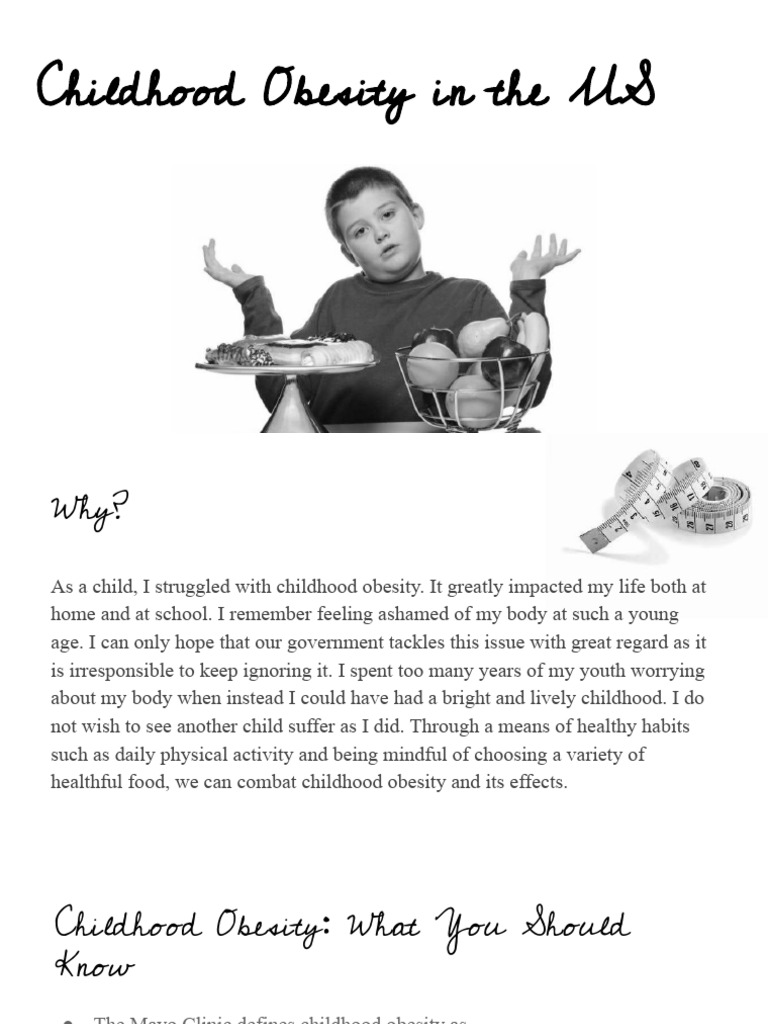 Childhood Obesity in The US PDF | PDF | Obesity | Childhood Obesity