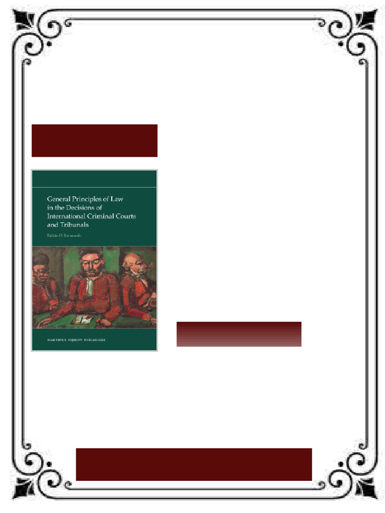 General Principles of Law in the Decisions of International Criminal ...