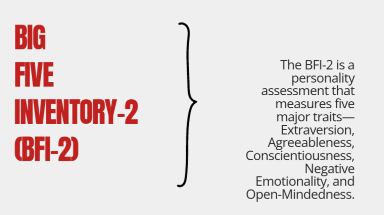 Big Five Inventory-2 (BFI-2) | PDF