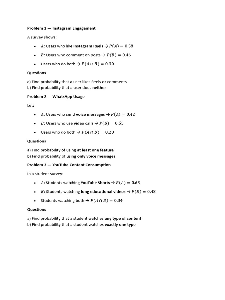 Practice Problems Addition | PDF