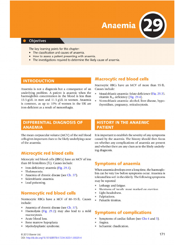 Anemia Crash Course General Medicine 4th Ed 2013 | PDF