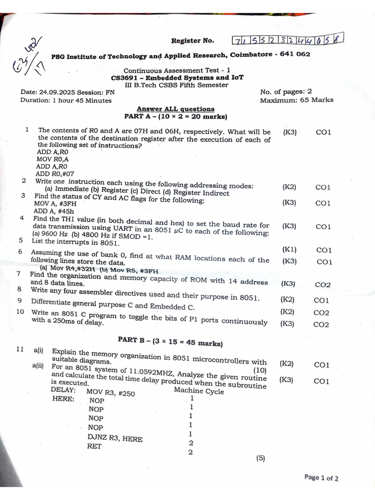 Eiot Internal and Sem Qps | PDF
