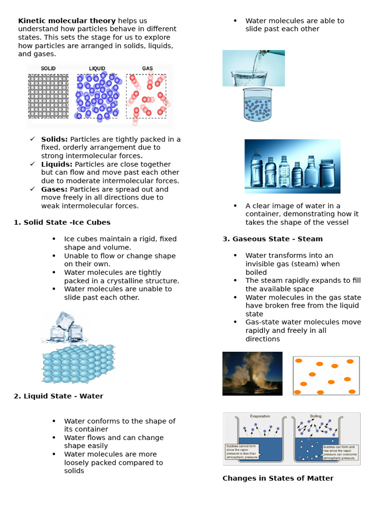Science 7 Lesson 4 Handouts | PDF | Liquids | Gases