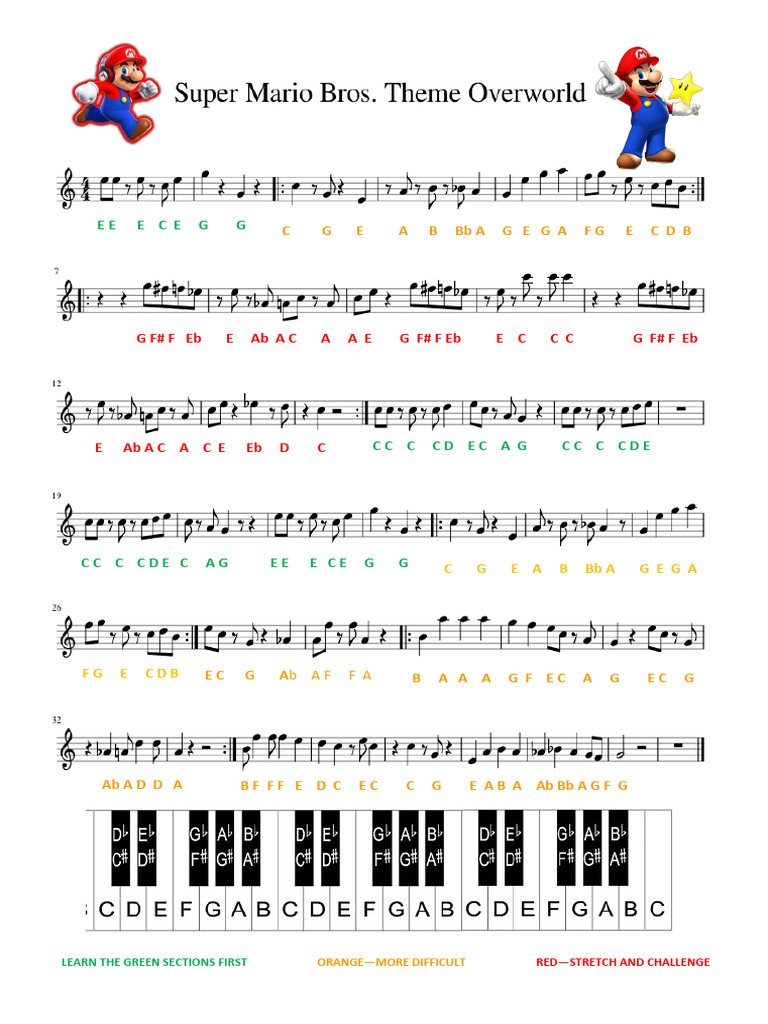 Mario Theme Piano | PDF