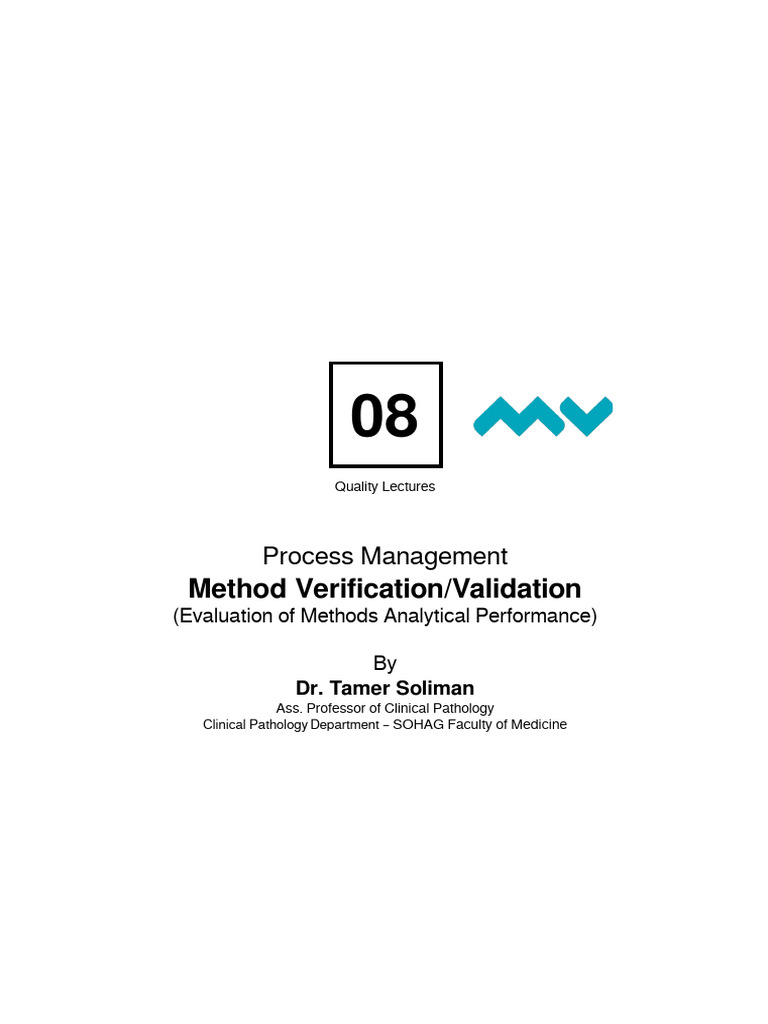 Process Control - Method Validation and Verification | PDF | Detection ...