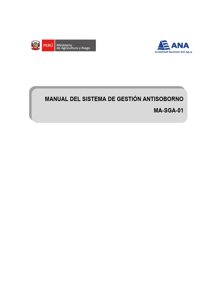 Ma-Sga-01 Manual Del Sga - 0 | PDF | Auditoría | Corrupción política
