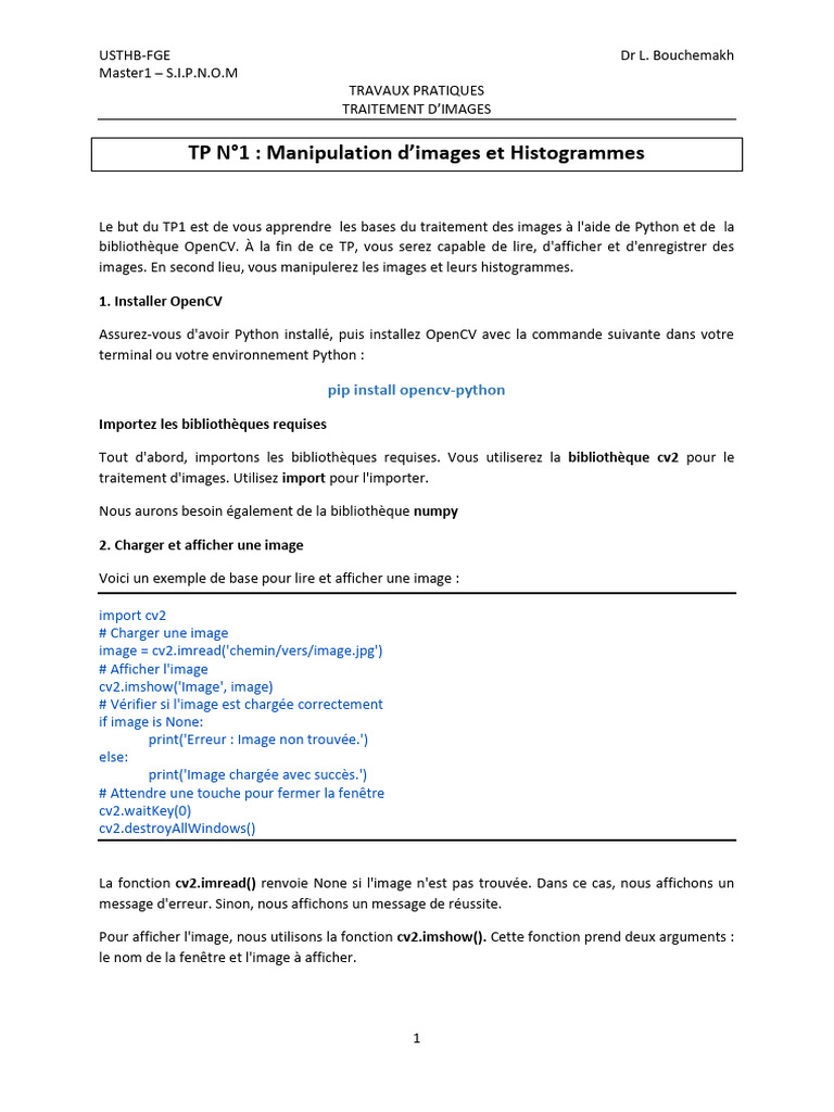 TP1 M1sipnom | PDF | Modèle de couleur en RVB | Infographie
